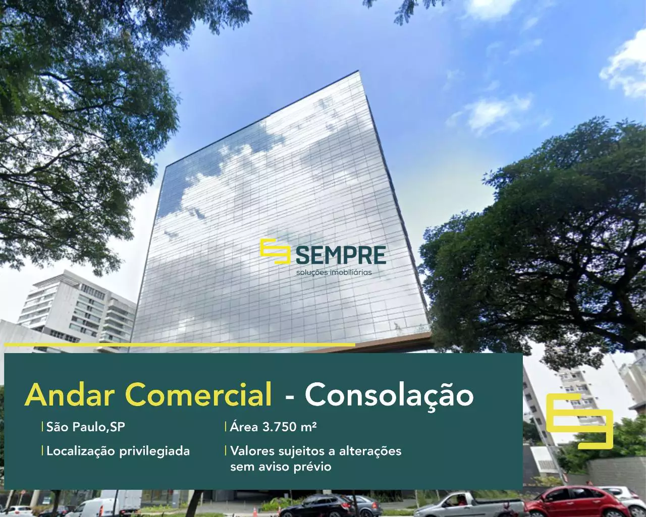 Andar corporativo no Passeio Paulista para alugar em São Paulo. O estabelecimento comercial conta com área de 3.750,94 m².