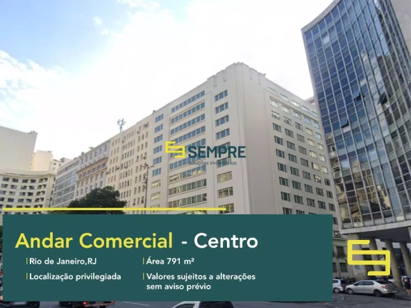 Andar comercial no Marques dos Reis para alugar no Centro do RJ, em excelente localização. O ponto comercial conta com área de 791 m².