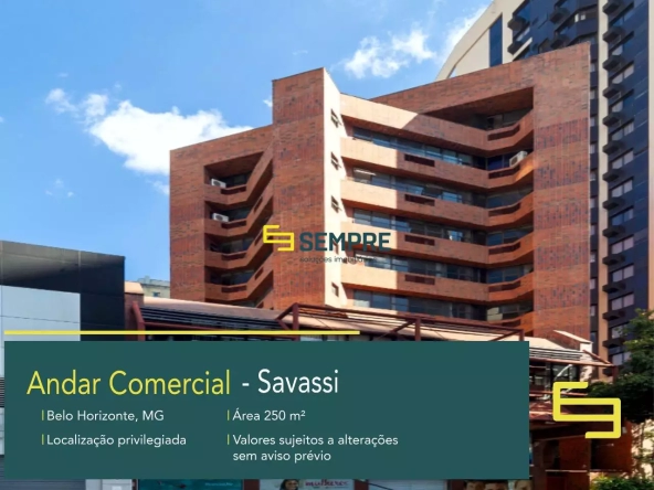 Andar corporativo para alugar na Savassi em BH - Edifício Khronos