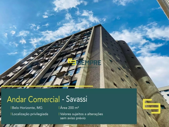 Andar comercial para venda na Savassi em BH - Edifício Málaga