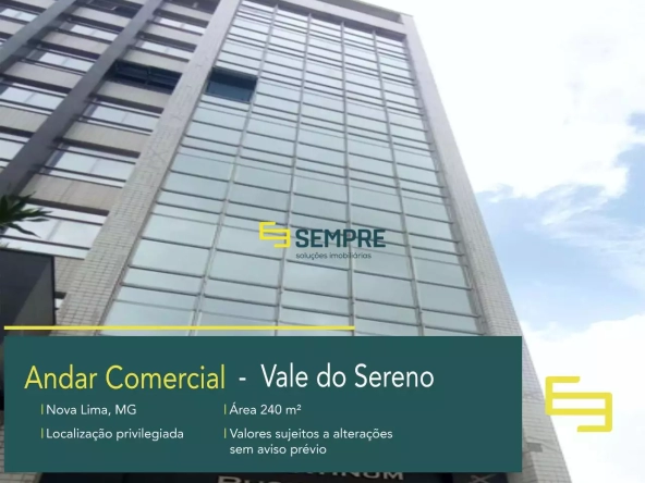 Andar para alugar no Vale do Sereno em Nova Lima - Edifício Platinum