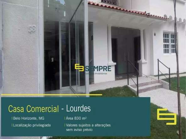 Casa comercial para alugar no Lourdes