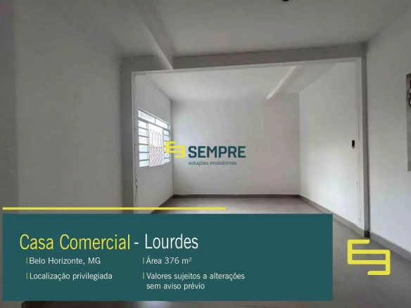 Casa comercial para alugar no Lourdes em Belo Horizonte