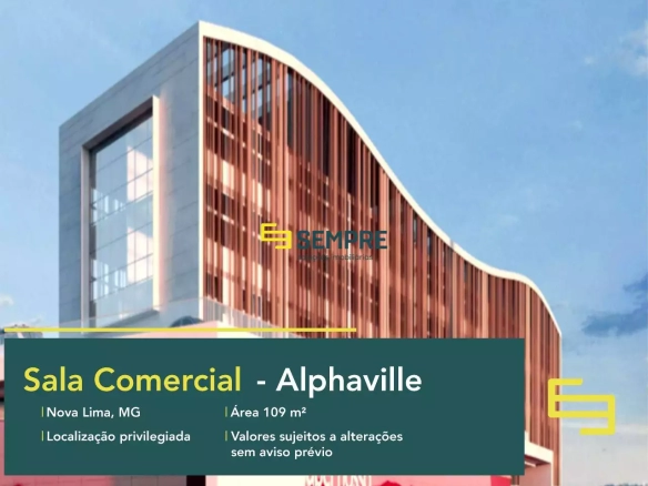Venda de Sala Comercial no Alphaville Lagoa dos Ingleses em Nova Lima