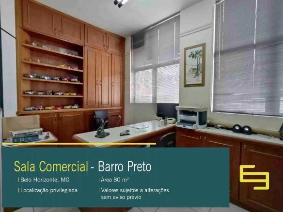 Aluguel de Sala Comercial no Barro Preto em BH