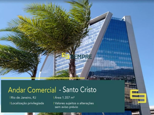 Andar comercial para alugar em Santo Cristo no Rio de Janeiro