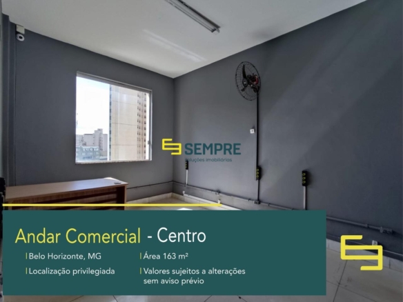 Andar Corrido para Alugar no Centro de Belo Horizonte