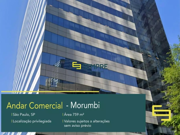 Andar comercial para alugar no Morumbi em São Paulo