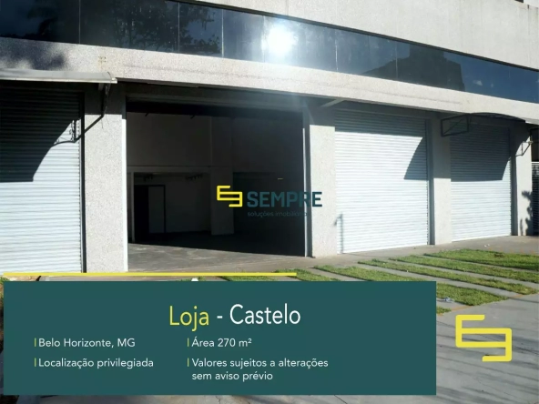 Loja para Alugar no Castelo em Belo Horizonte