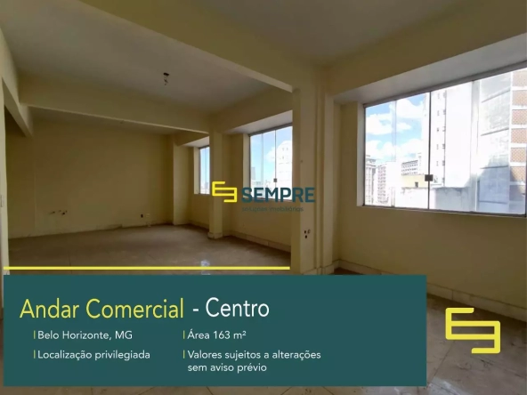 Andar Corrido para Alugar no Centro de Belo Horizonte