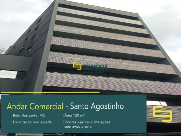 Andar Corrido para Alugar no Santo Agostinho em Belo Horizonte