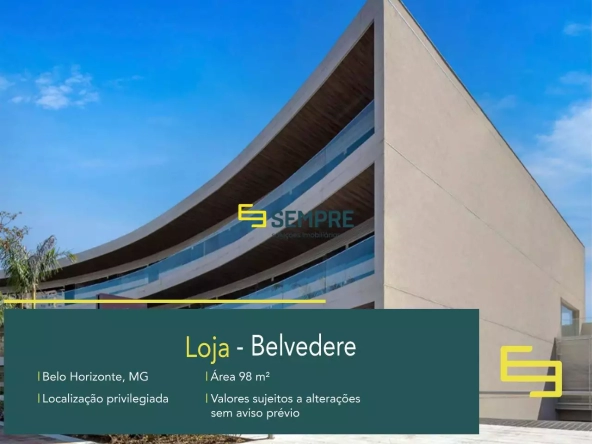 Loja para Alugar no Belvedere em Belo Horizonte