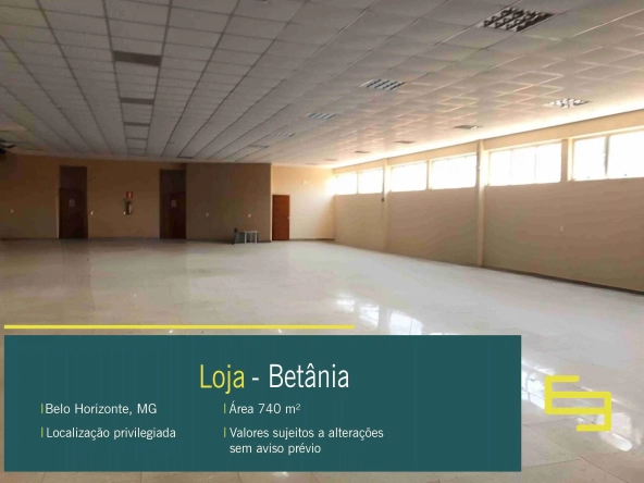Loja para Alugar no Betânia em Belo Horizonte