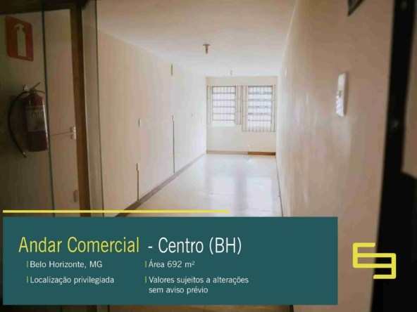 Andar Corrido para Alugar no Centro de Belo Horizonte