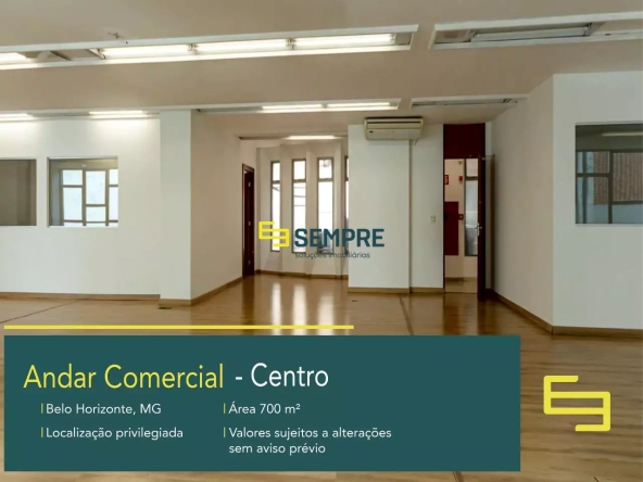 Andar Corrido para Alugar no Centro de BH