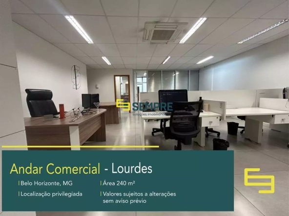 Andar Corrido para Alugar no Lourdes em BH