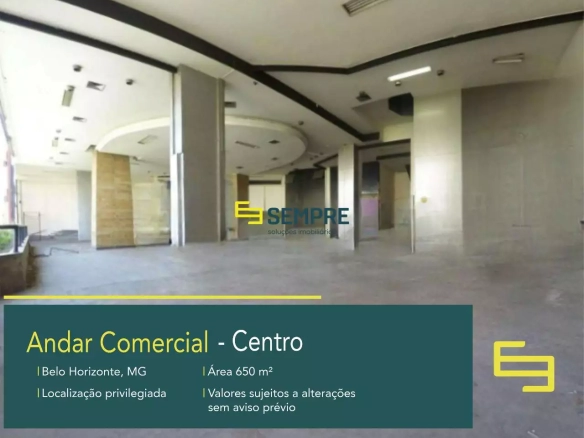 Andar Corrido para Alugar no Centro de Belo Horizonte