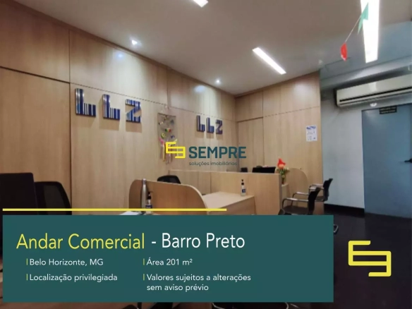 Andar Corrido para Venda no Barro Preto em Belo Horizonte