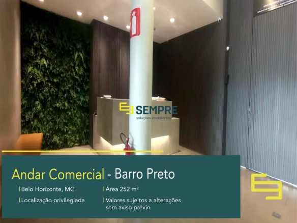 Andar Corrido para Alugar no Barro Preto em Belo Horizonte