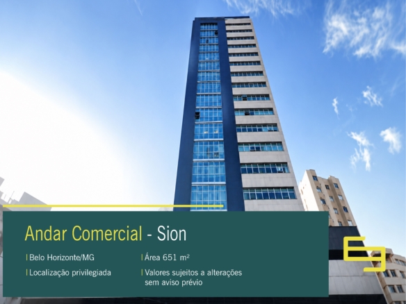 Encontre o melhor andar para alugar no Sion, em Belo Horizonte. Espaços modernos, localização estratégica e excelente custo-benefício.