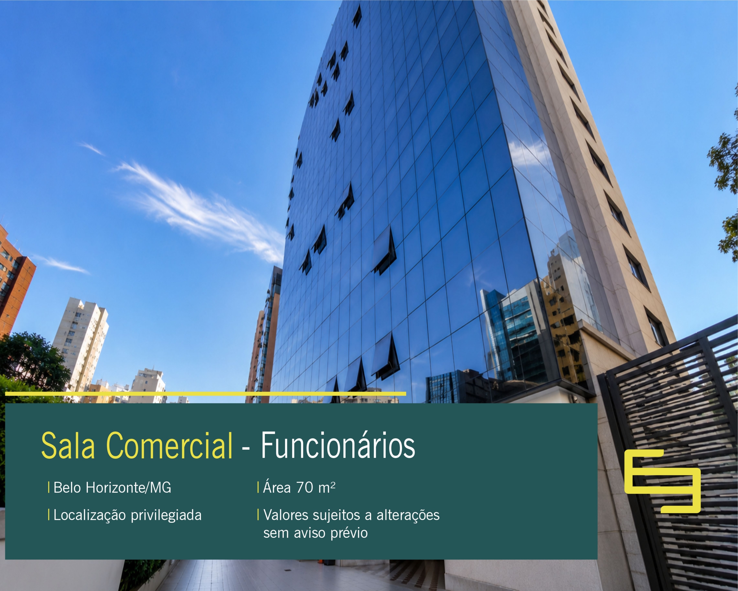 Sala para alugar no Bairro Funcionários com excelente localização, infraestrutura e fácil acesso. Confira as melhores opções em BH.