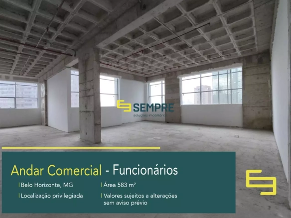 Andar corporativo para alugar no Funcionários – Belo Horizonte