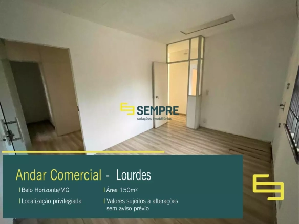 Andar corporativo para alugar no Lourdes em Belo Horizonte