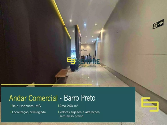 Andar corporativo para alugar no Barro Preto em Belo Horizonte