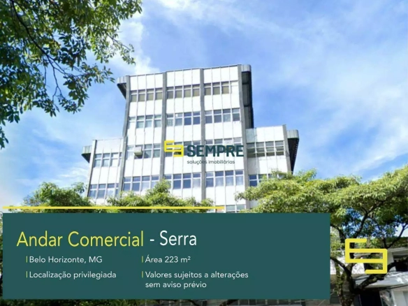 Andar corporativo para alugar no Serra em Belo Horizonte