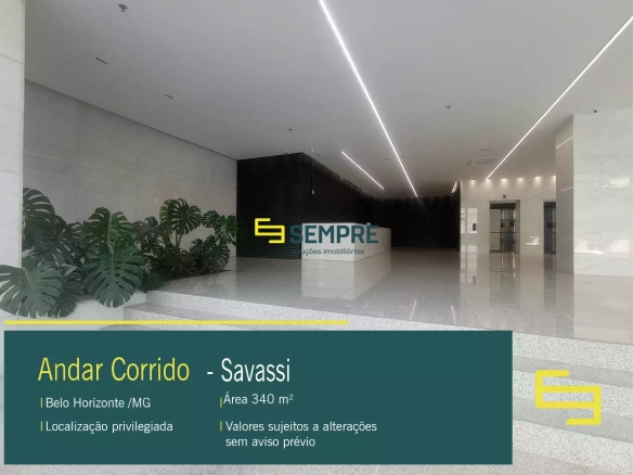 Andar corporativo para alugar na Savassi – BH