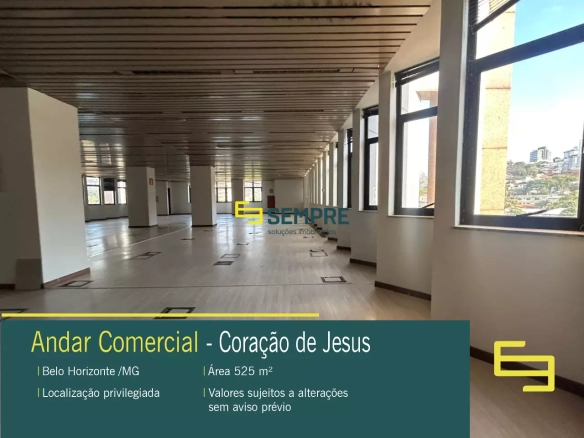 Andar corporativo para alugar no Coração de Jesus – BH