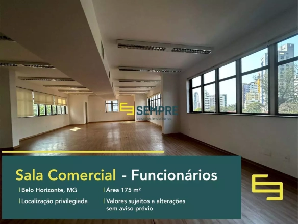 Andar corporativo para alugar no Funcionários - BH