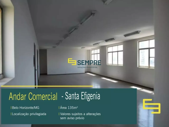 Andar corporativo para alugar no Santa Efigênia – BH