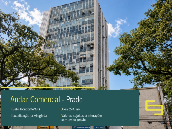 Andar comercial para venda no Prado, Belo Horizonte, no edifício Augusta com área de 240m², próximo à Praça Dom Bosco, e a avenida Amazonas.