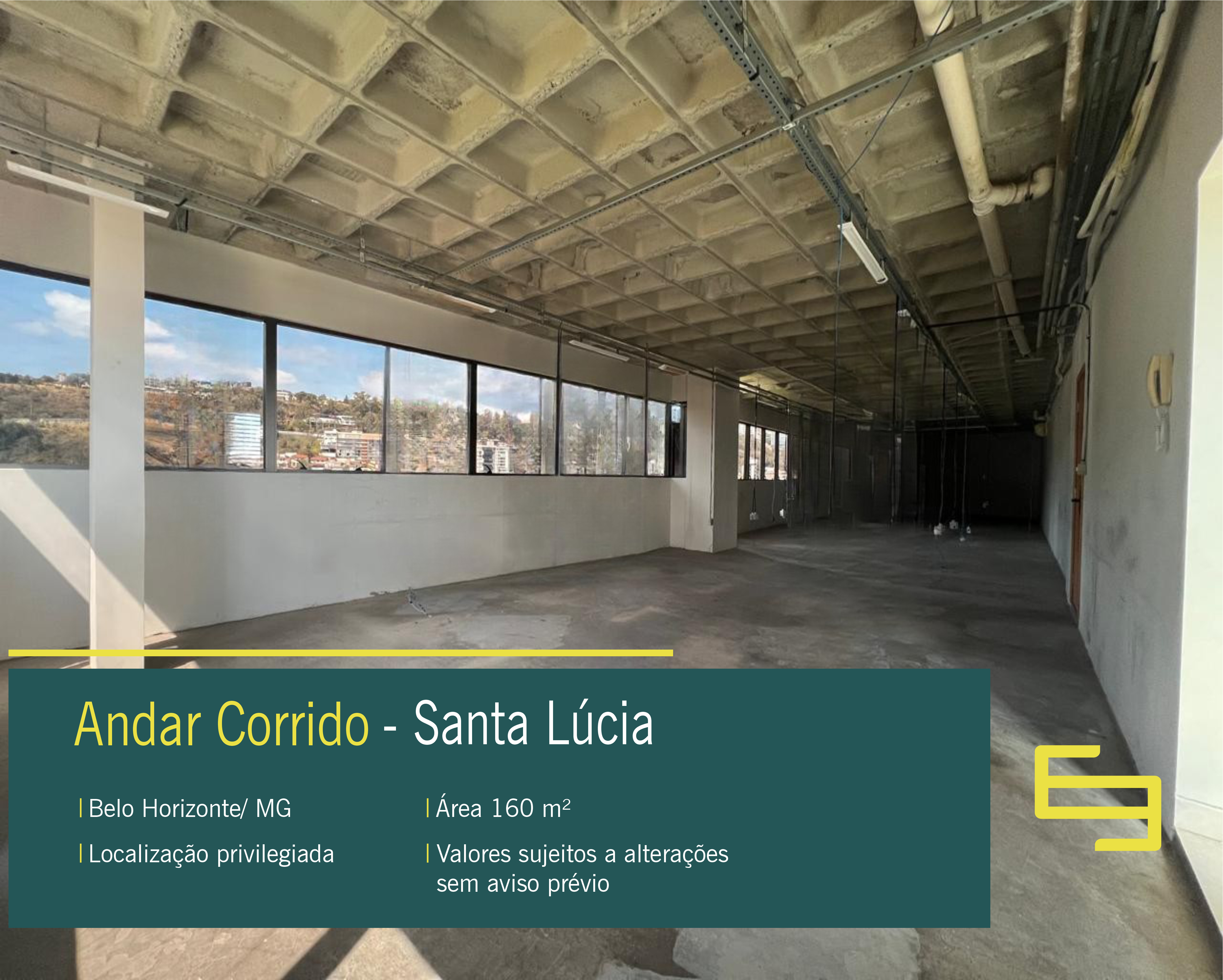 Andar corporativo para alugar no Santa Lúcia – BH