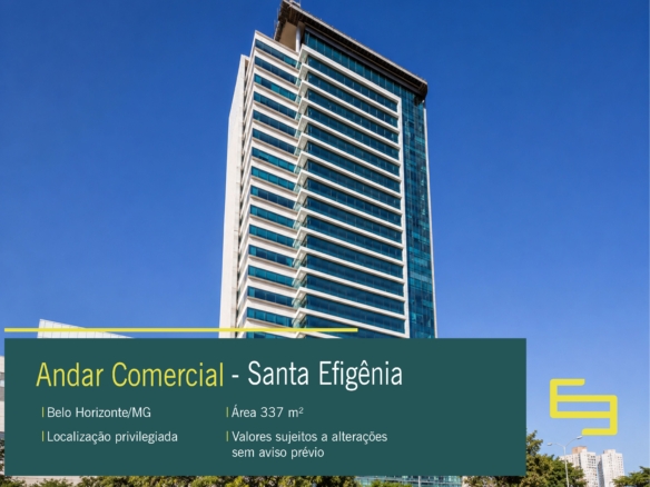 Andar para alugar no Santa Efigênia em Belo Horizonte, com ótima localização e fácil acesso. Encontre espaços ideais para empresas.